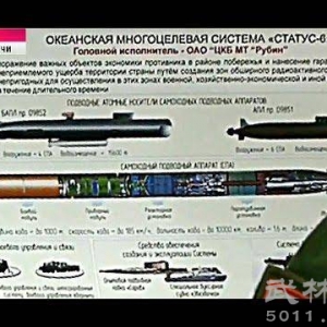 美媒称俄军试射超级核鱼雷 可载大当量核弹